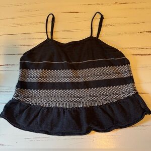 a.n.a. Black Cotton Tank, Size Large